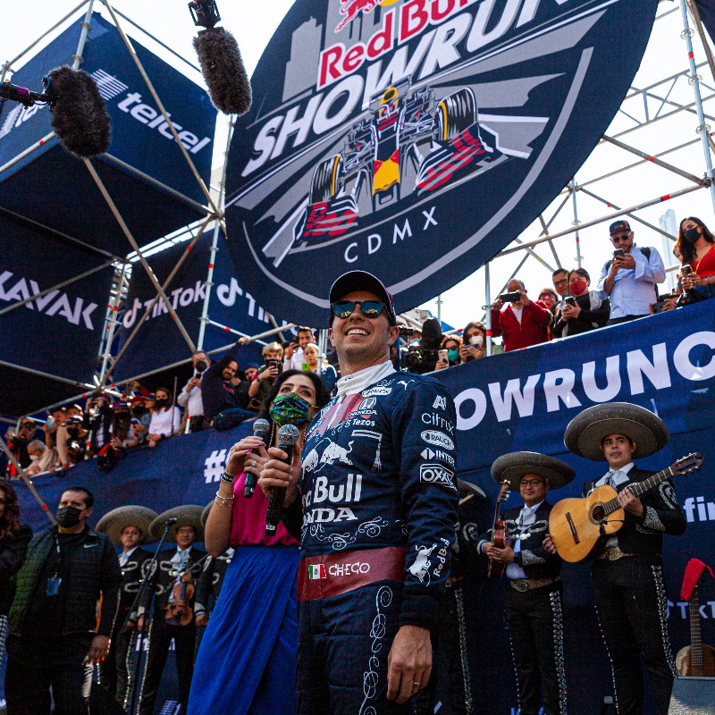 redbullracing's tweet photo. Mariachi man! 🇲🇽 If you're quick you can get yourself @SChecoPerez's special race suit as a unique Digital Collectible! 🎻