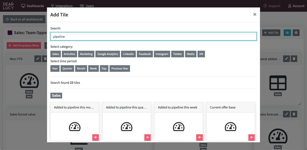 Have you already tested our new Tile Gallery? You have full access to all our plug &amp; play sales and revenue metrics, visualizations, and forecasting models. The gallery includes hundreds of well-designed ways to visualize sales data to make the most of it. #salesops