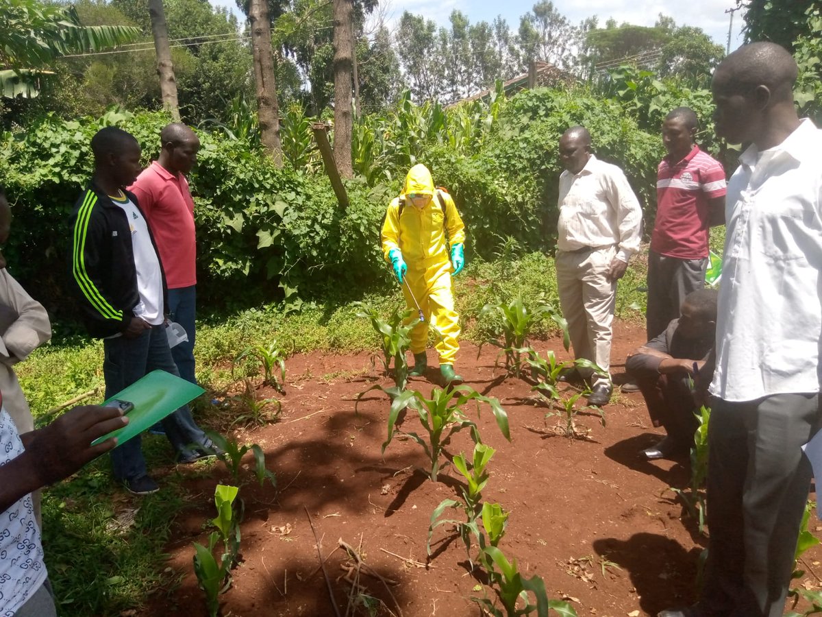CropLifeKenya's tweet photo. What is calibration and why is it important to calibrate an application equipment?  @CropLifeKenya continues with its Responsible Use training of Spray Service Providers in Homabay County at Kisii  Agricultural Training Center. #KnowledgeIsPower @SspKenya https://t.co/XAdUmFrkJG