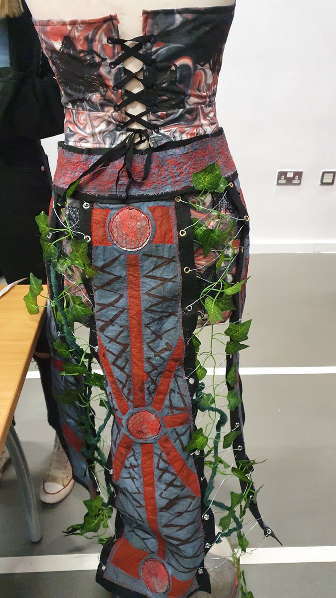 HighdownDT's tweet photo. Showcasing some amazing student work at Sixth Form opening evening tonight #textiles #ks5 https://t.co/zwPvj0LdtD