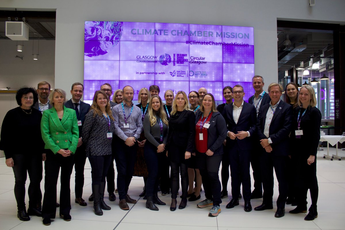 Glasgow_Chamber's tweet photo. We're so proud to have hosted the largest International trade mission ever hosted by a @britishchambers with over 80 businesses joining us from 12 different countries  🌎

Huge thanks to our delegates who travelled to Glasgow and all our partners! #ClimateChamberMission https://t.co/HRTMCM5w2G