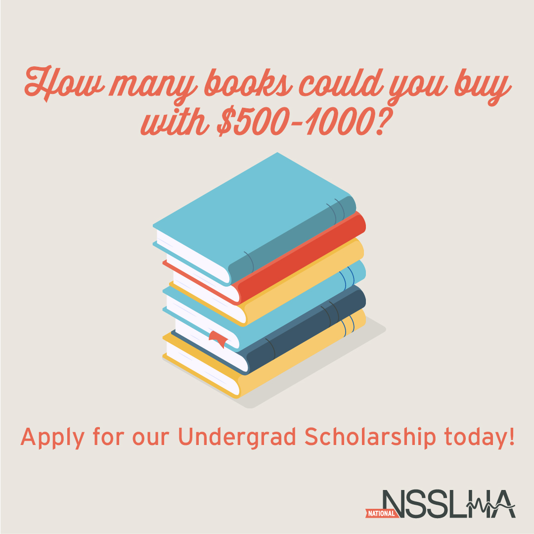NSSLHA's tweet photo. Calling all undergrad sophomores &amp; juniors—we’re awarding 6 $1,000 scholarships and 4 $500! How would you use it? Put the money toward textbooks next semester? Apply today: https://t.co/CD1ZZLDtNg #nsslha #national_nsslha #aud2b #slp2b #audpeeps #slpeeps #slpsofcolor #blackslps https://t.co/yem16O7fZE