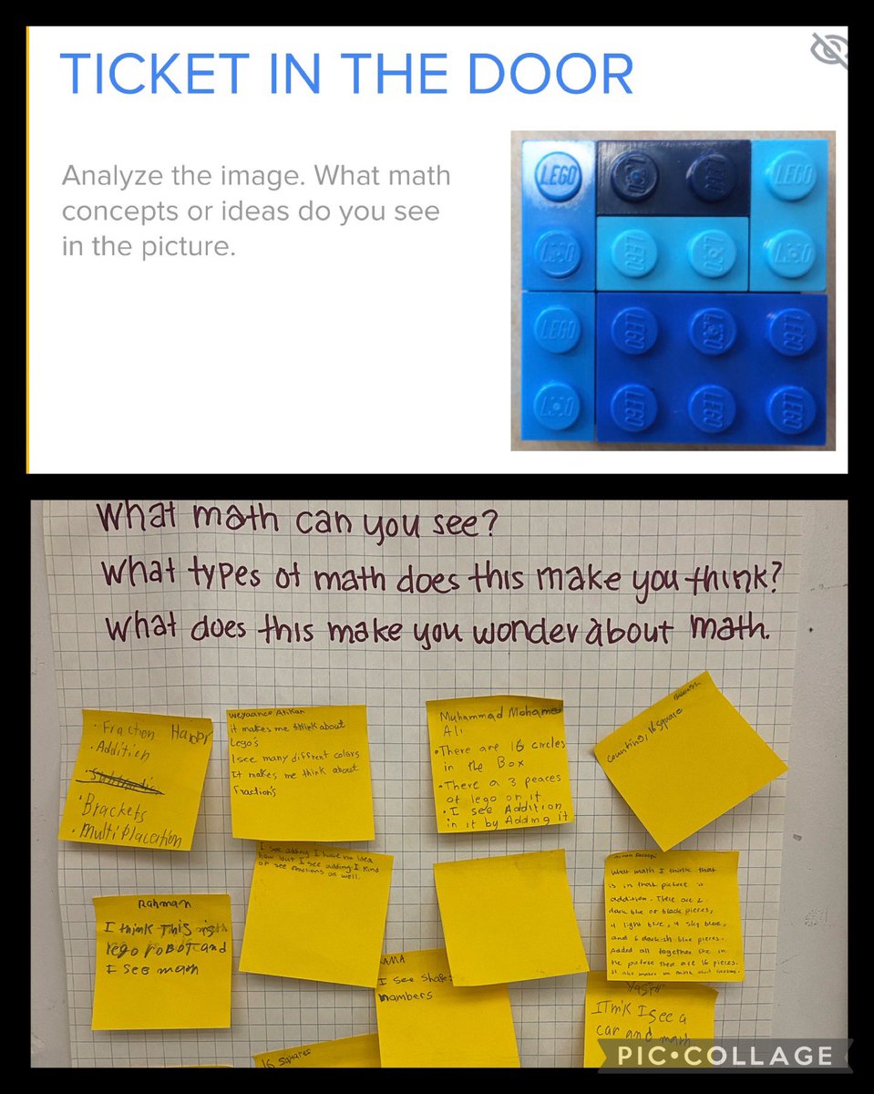 Getting Gr. 7 Ss @ValleyParkMS to think differently about #mathematics & stretch their #thinking beyond #knowledge & understanding - Ss came up with very unique ideas with this visual #math prompt @LN10Alvarez @schan_tdsb @LC2_TDSB #mathchat #Math #numeracy #visiblethinking