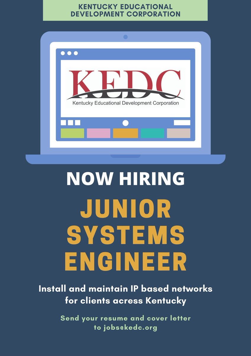 KEDC1's tweet image. NEW job opening for Junior Systems Engineer. Find out more at kedc.org/careers
