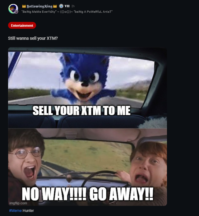 AlisiaDeena's tweet photo. Torum has the funniest crypto memes on the internet! Perfect example: #SocialFi #Metaverse #TorumCommunity https://t.co/W9WIttbF1l