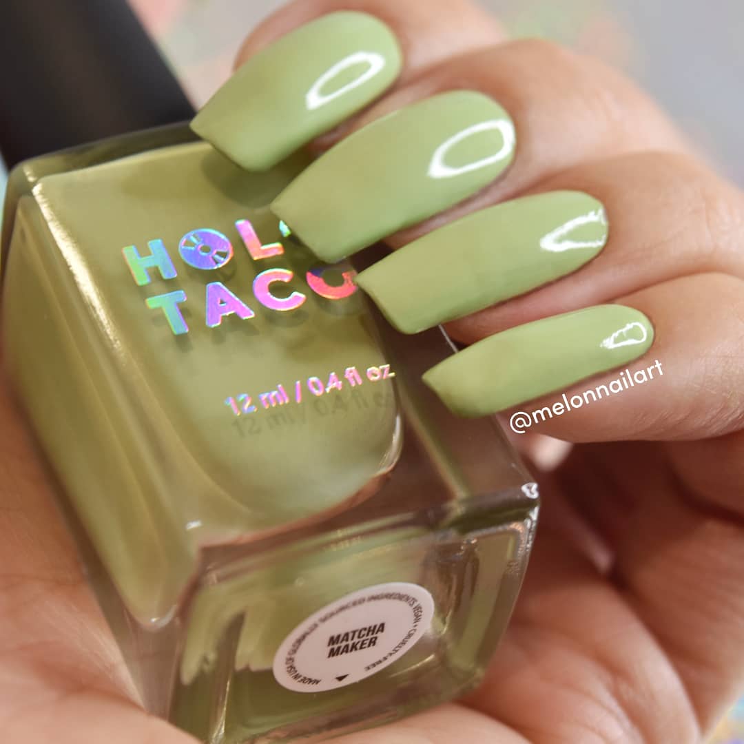 melonnailart's tweet photo. *PR Sample* Swatch 2/6
Matcha Maker from @holotaco Tea Crรจmes Collection by @nailogical ๐๐
A soft and green pastel color ๐ต that only requires 1 to 2 coats to get the full coverage ๐ฅฐ
#holotaco #holotacotea #holotacoteacremes #matchamaker #nailswatch #nailpolish https://t.co/CKN7z6k9Xt