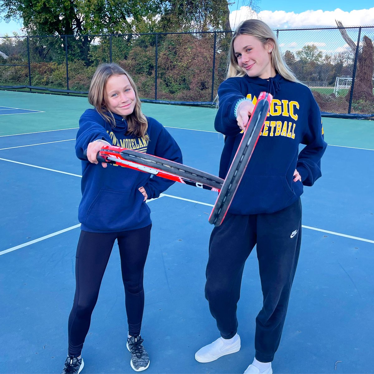 MrsMaxwellLM's tweet photo. Proud of my Tennis Unit students improving their skills.  Here are our Champs for our Doubles Tournament! #congrats #netwall #skills @LMTSD https://t.co/BAmYWf1Tvc
