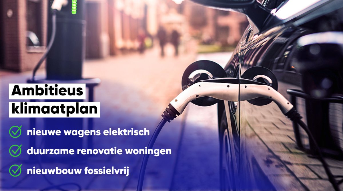 De #vlareg bereikte zonet een akkoord over een ambitieus klimaatplan. We zetten o.a. in op de elektrificatie van het wagenpark &amp; duurzame renovaties van woningen. Nieuwbouw zal fossielvrij worden. #samenvoorklimaat