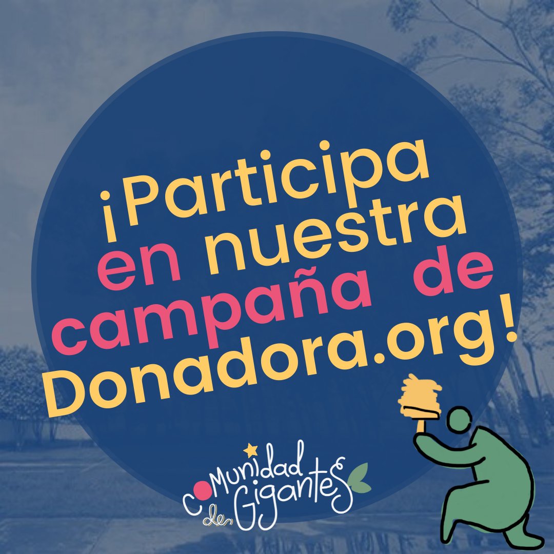 diasdeparque's tweet photo. ¡Bonita semana a todxs lxs gigantes!
Nos da mucho gusto poder compartirles que ya inició nuestra campaña de fondeo colectivo en la plataforma Donadora. Podrán ayudarnos a concretar este proyecto que está tomando forma desde 2018. 

https://t.co/wijAQM2mmQ 

#HagamosComunidad https://t.co/FVJ4MHMP16
