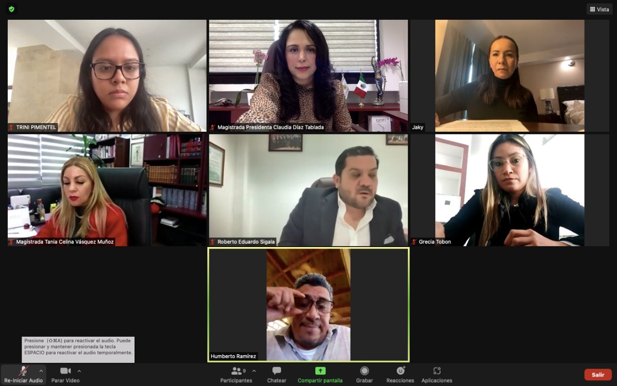 TEVeracruz's tweet photo. #AudienciaTEV 
#TEVDigital
#JusticiaAbierta

El Tribunal Electoral de Veracruz #TEV cumpliendo con las normas de salud, atendió la audiencia virtual correspondiente al asunto:

📒TEV-JDC-532/2021

@claudia_diazt 
@Tanis_Vas 
@MagdoSigala https://t.co/LQ5kn292yy