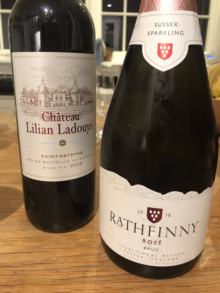 That Thursday feeling .. 2018 was an amazing vintage <a href="/RathfinnyEstate/">Rathfinny Estate</a> - the Rosé is spectacular and <a href="/Lilian_Ladouys/">Lilian Ladouys</a> 2009 was very tasty 😋