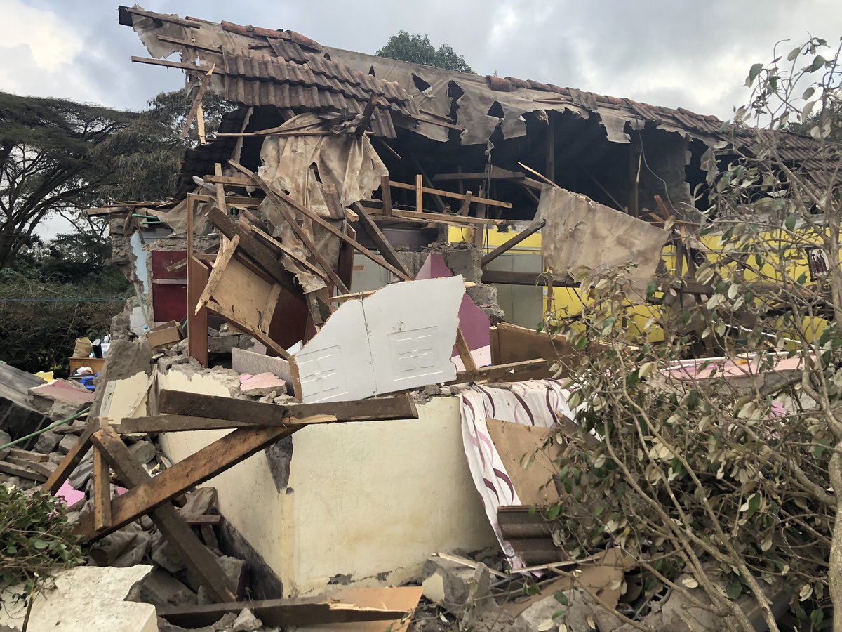 TimKipchumba's tweet photo. Face of Inhuman Police Supervised Citizen Demolition in Nairobi, story of a friend’s house ( as tenant)  together with a dozen others today and what we can each do.

(Thread) https://t.co/7RYestFF8J