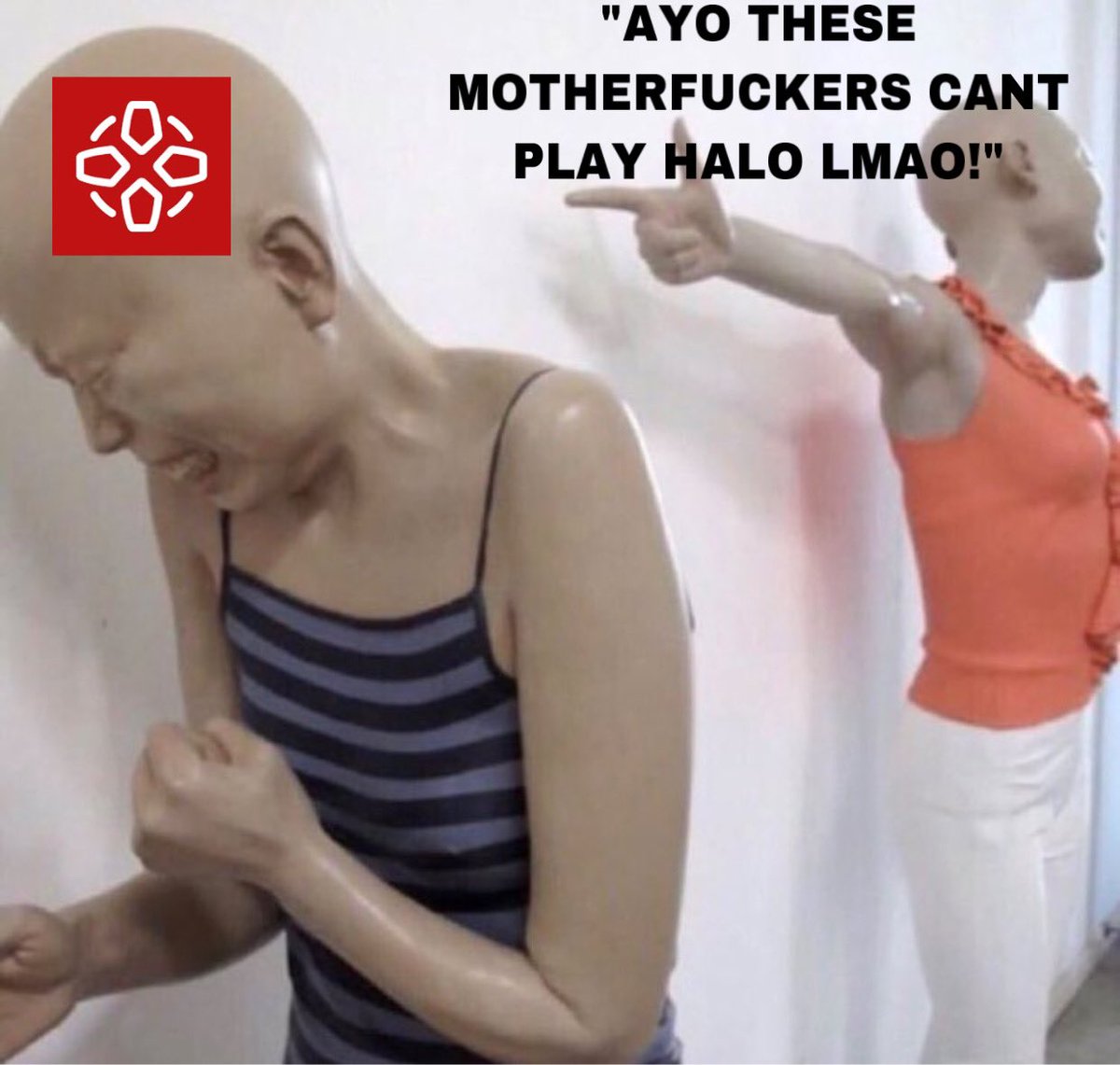 KMaddifyPartTwo's tweet image. The Halo Community after watching the Streets Gameplay Reveal yesterday