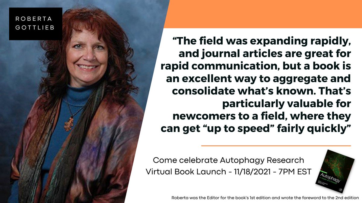 Thanks to the amazing editorial work of <a href="/RadicalSci/">Roberta Gottlieb</a> back in 2012, Beverly Rothermel and Abhinav Diwan just published the 2nd edition of Autophagy in Health and Disease bit.ly/AiHD2Book. Join the stellar team of authors in the celebration! bit.ly/AiHD2Launch #autophagy