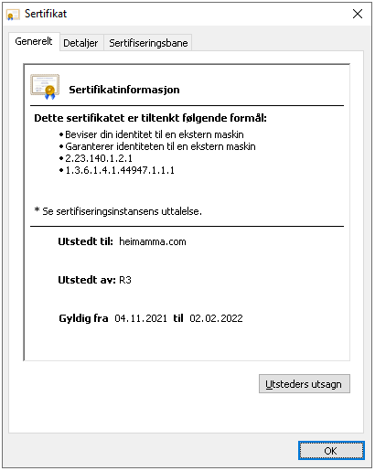 olavjh's tweet photo. #StaySafe kryptert trafikk til skyen #letsencrypt #knowit #miljøhack21 #heimammajegerpåtv https://t.co/WXi9WLccc9