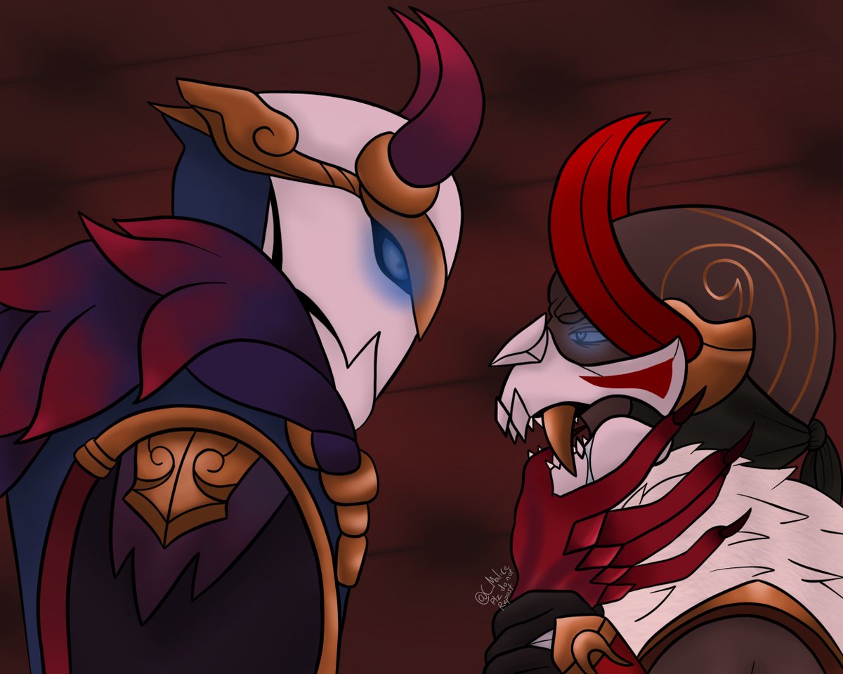 "You wish to use those fangs to appease me? Let us see how sharp they are ~" 

#ArtofLegends #LeagueOfLegendsFanArt #jhin #pyke