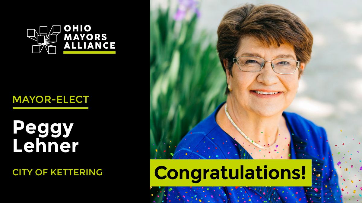 OhioMayors's tweet image. Congratulations to the new mayor of Kettering @PeggyLehner!