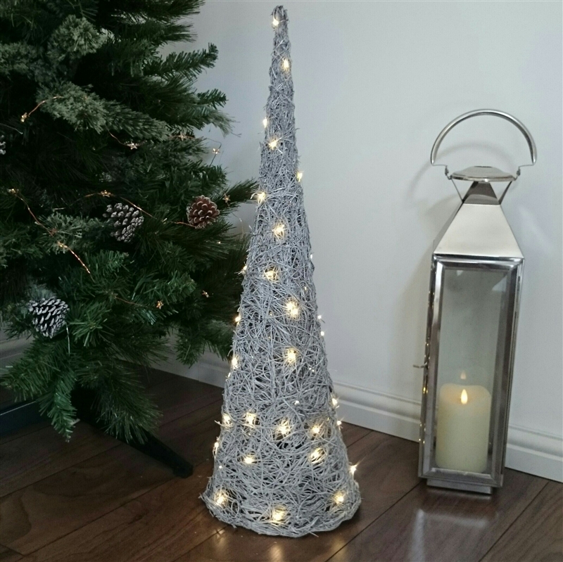 theessexflorist's tweet image. #WIN a Chic Grey Tree Cone Decoration With LED Lights for #Christmas To enter simply FOLLOW our twitter page and LIKE + RT this post. Terms: You must be 18+, UK resident and enter before midnight on 28/11/2021.