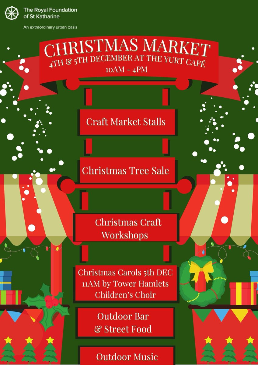 RFSKLondon's tweet photo. These are the good news we hope you had all been waiting for!✨😌

Christmas Market and Christmas tree sale at the Yurt Café! 🎄

You may find additional information below  ⤵️

#christmas #rfsk #yurtcafe #limehouse #london #christmasmarket https://t.co/wstT4duH93