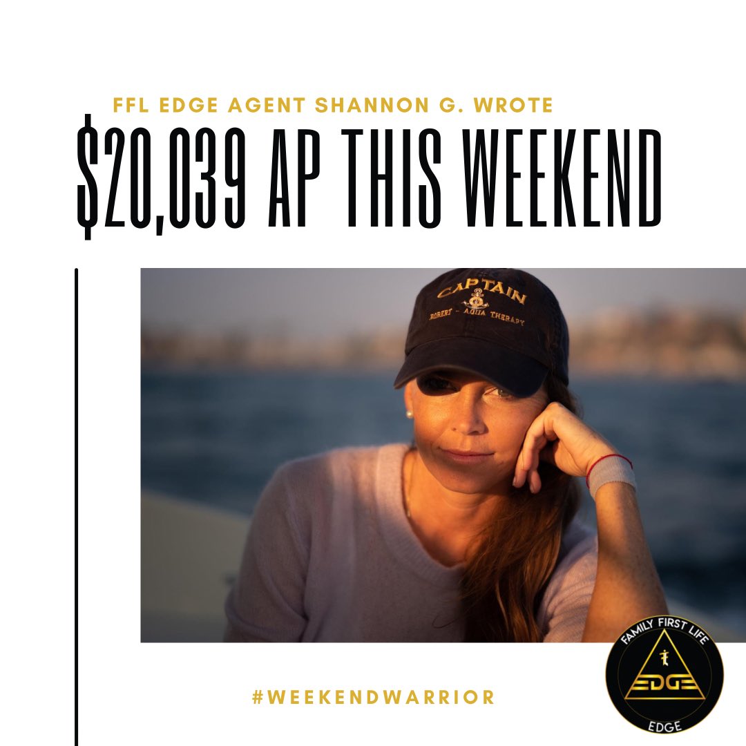 Shannon had a $20K weekend!!! New agents start at 100% commission $20k issued production = $20k in your bank account!  Apply at ffledge.com
#congratulations #20k #job #JobSearch #weekend #getpaidwhatyouareworth #hiringnationwide