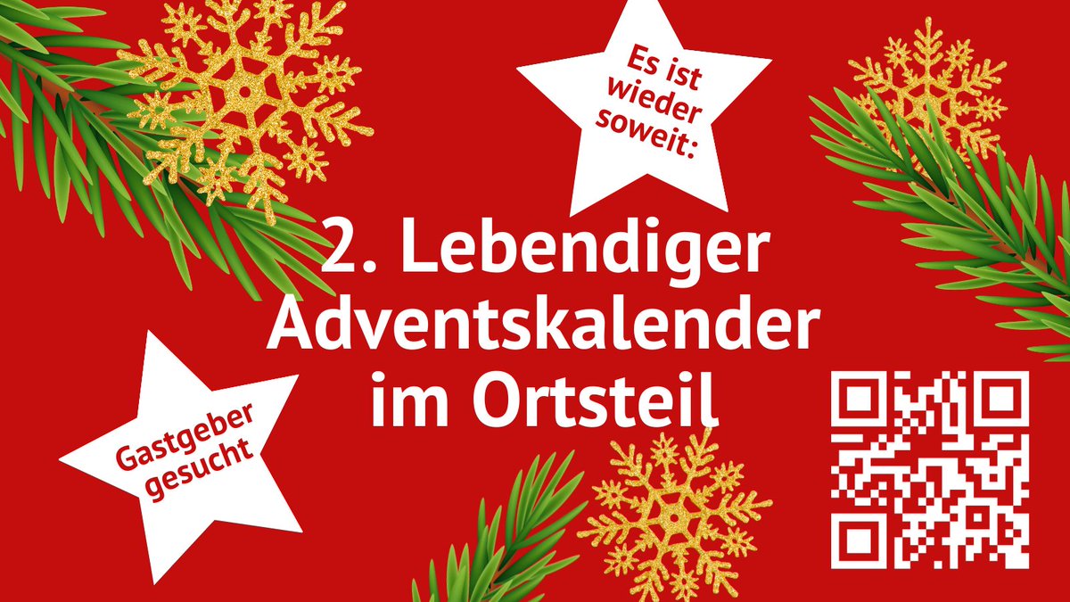 ortsteilrat's tweet photo. Jetzt als Gastgeber für den Lebendigen Adventskalender 2021 anmelden: https://t.co/VZPMo2w9hl - In der Zeit vom 1.12. bis 22.12. öffnet sich täglich von 18 bis 19 Uhr eine andere Garten- oder Haustür zu einem vorweihnachtlichen Treff mit  Nachbarn aus dem ganzen Ortsteil. https://t.co/bnYjZ8wXQz