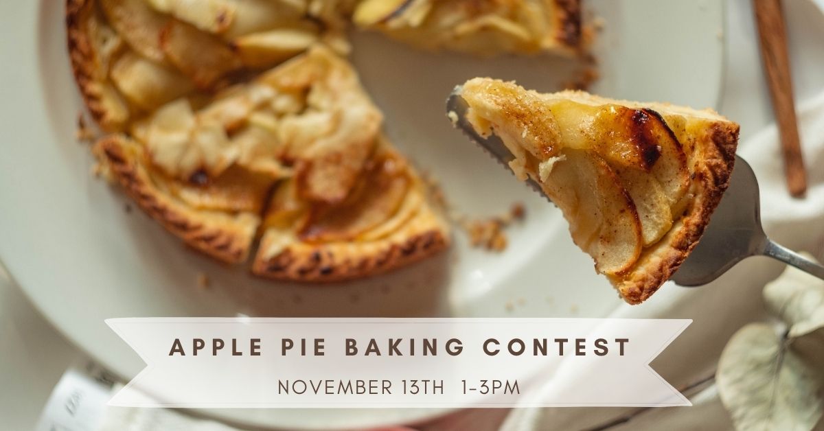 Apple pie baking contest anyone? Come with your best recipe Nov. 13th to win cider holiday gift cards and taste test other delicious pies paired with your favorite cider!