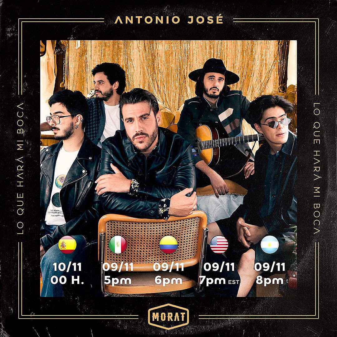 AntonioJSMazuec's tweet photo. Familia que ganas tenía de anunciar esta canción junto a mis amigos @MoratBanda #LoQueHaráMiBoca 🙌🏻🙌🏻🙌🏻🙌🏻 https://t.co/ZoYGZlVt3o