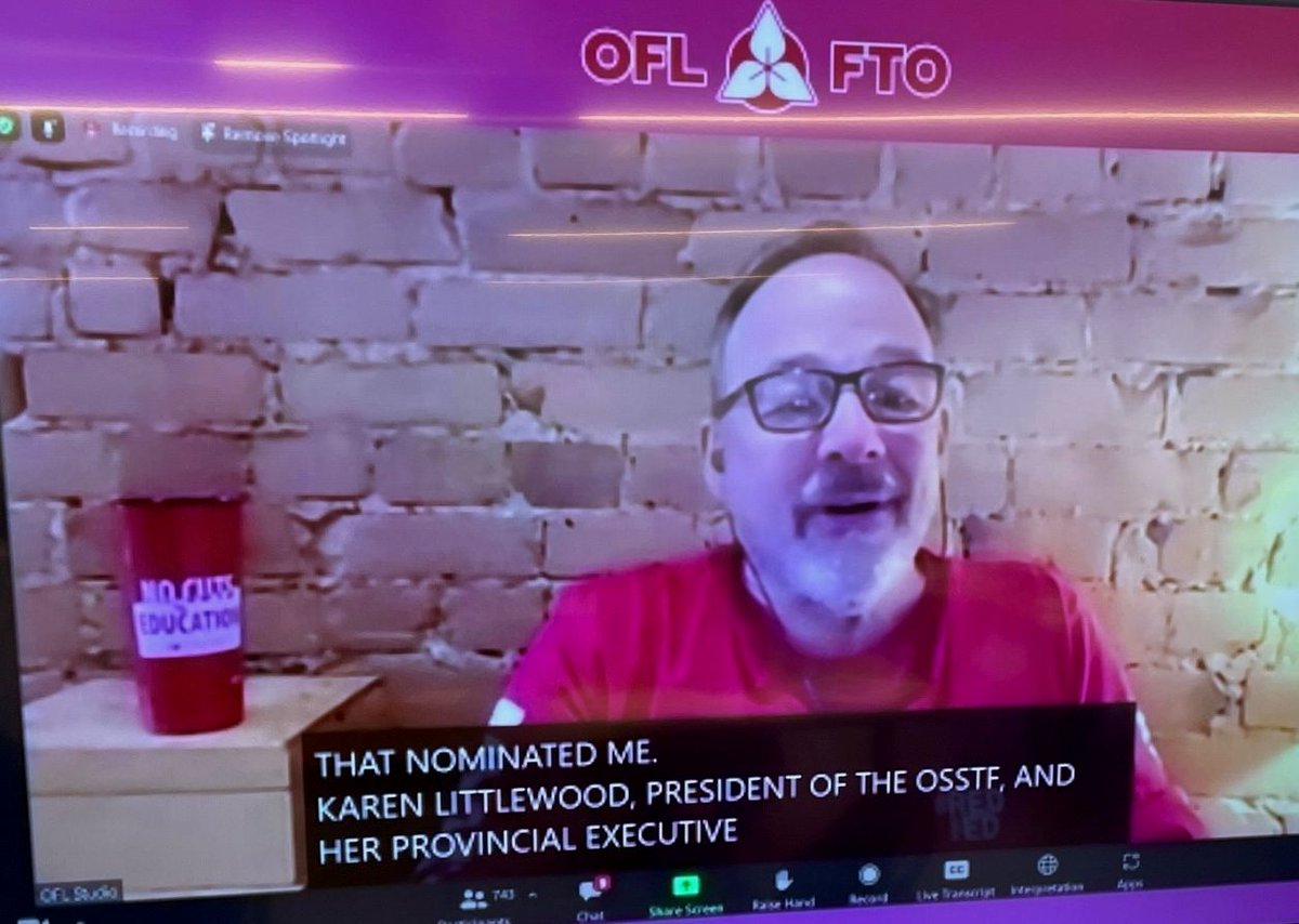 Congratulations to Domenic Bellissimo - proud labour activist + long time OSSTF/FEESO Prov Office team mbr + #OSSTF mbr, for being awarded the <a href="/OFLabour/">OFL</a> Cliff Pilkey Labour Activist Award in recognition for his outstanding contributions to the labour movement + community.
#OnLab