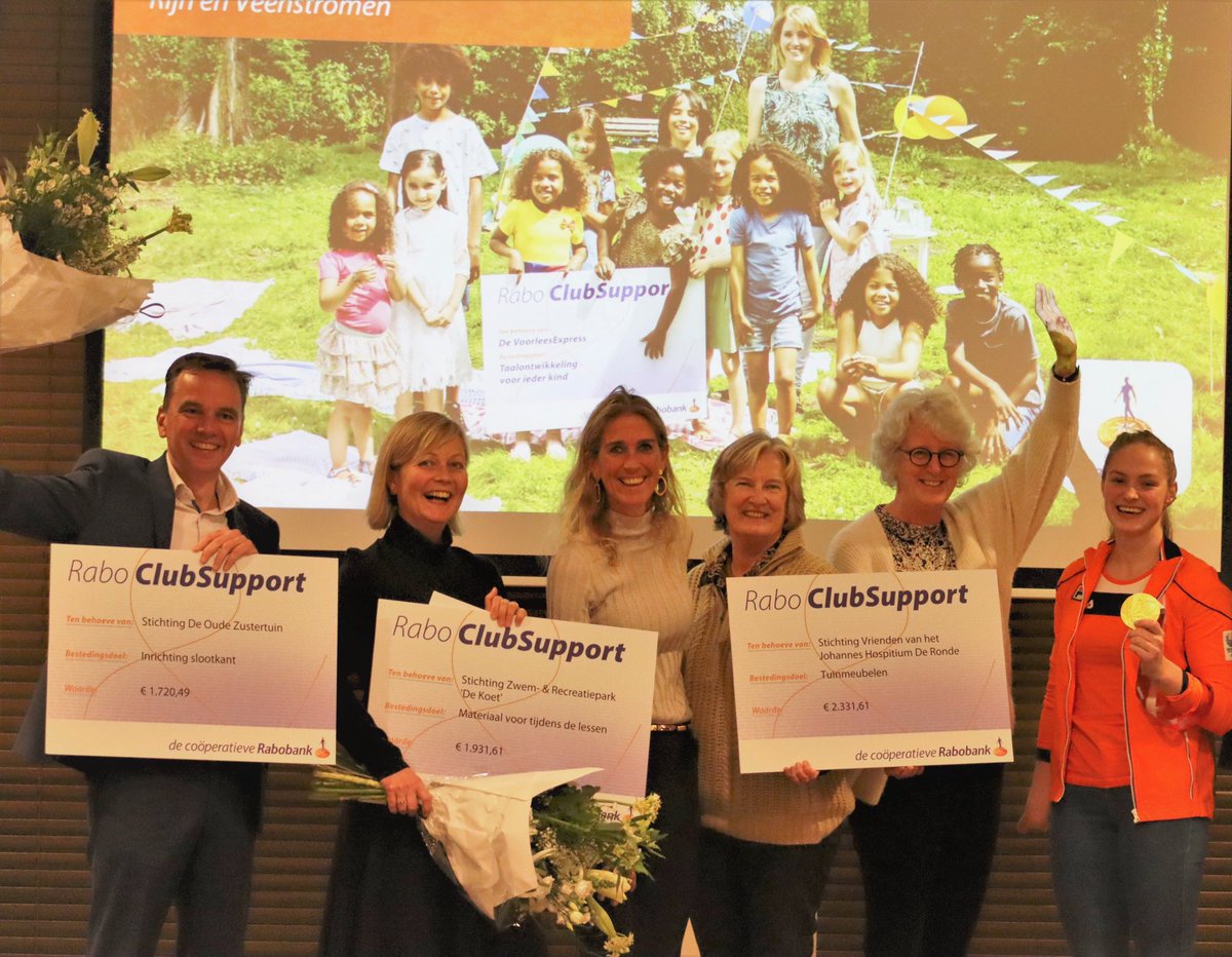 Zustertuin's tweet image. Wat een mooi resultaat en wat een mooie avond. Dankzij #raboclubsupport ontvangt de Zustertuin een mooi bedrag van €1.720. Dank aan iedereen die ons de stem heeft gegeven en dank aan Rabobank voor dit geweldige initiatief.