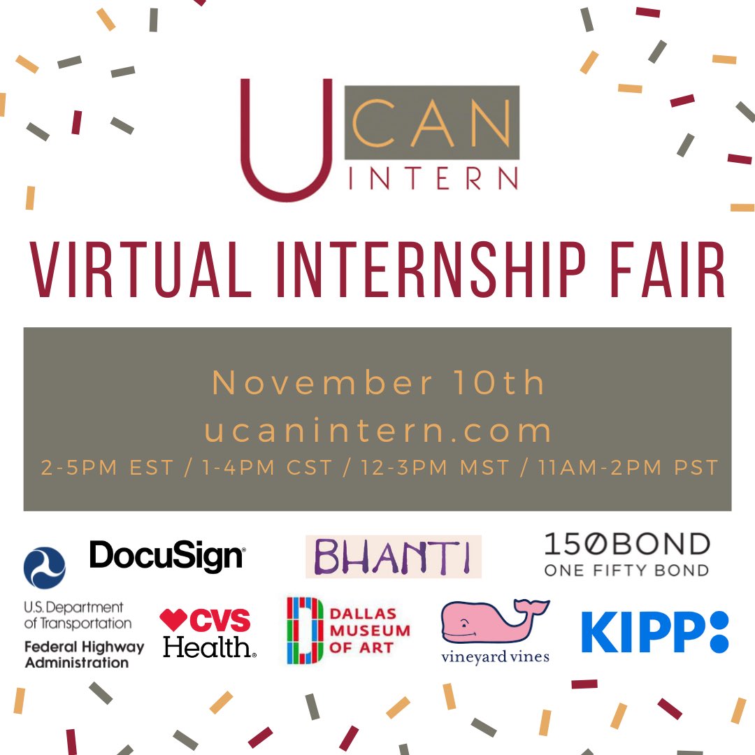 Looking for an internship? Check out the UCAN Internship Fair on November 10th! Register on Handshake for more details!