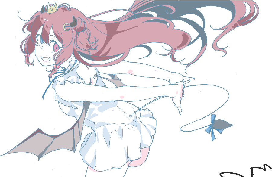 「休憩中友人達と絵チャしました。ロアちゃんです。 」|tomomiのイラスト