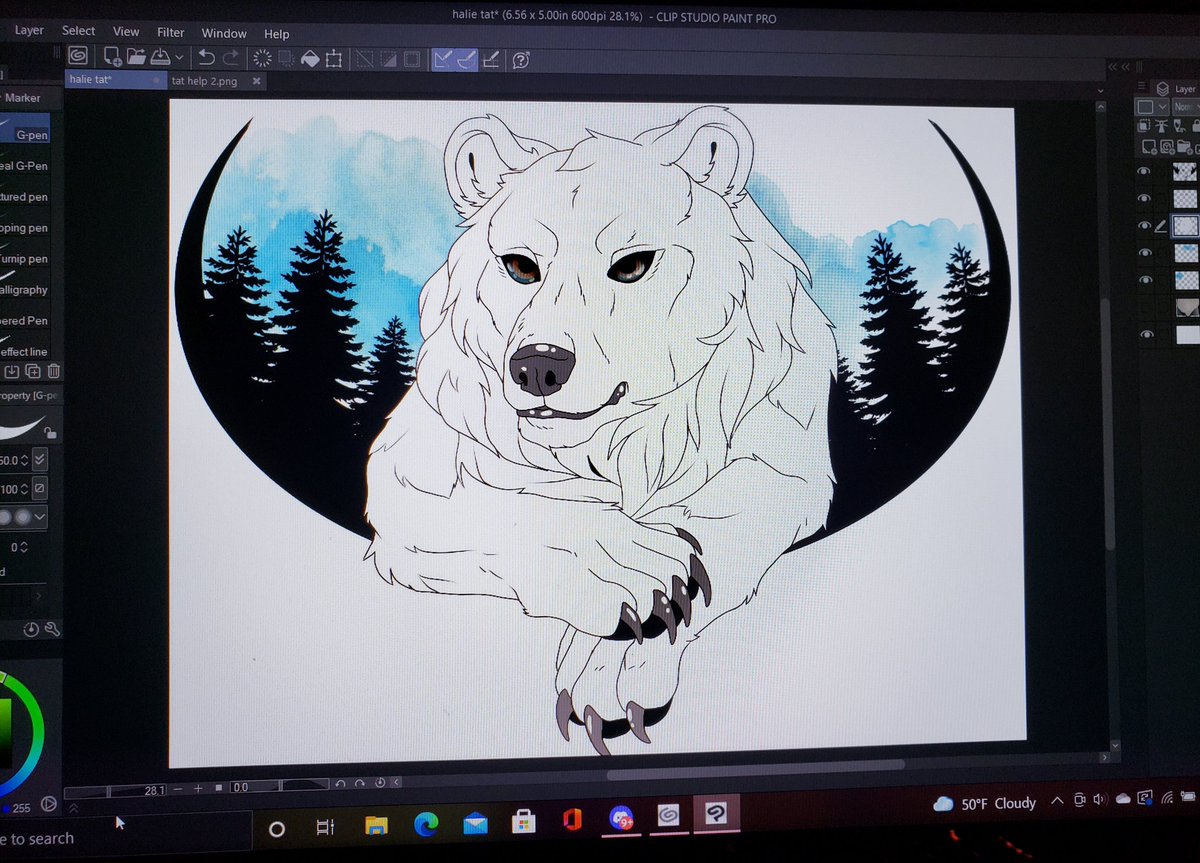 RabidCornFire's tweet photo. Working on a tattoo design for my gf 🐻 https://t.co/CaXr6TnM3G