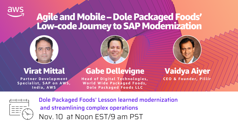 While using SAP for their core business, Dole Packaged Food was looking for a solution that would make their supply chain more agile and efficient. Join @EdgeReadyCloud in a discussion with Dole's head of digital solutions on making #SAP agile and mobile