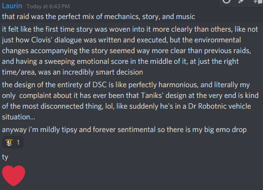LaurinofEarth's tweet image. reminiscing about literally everything internally but EXTernally i'm reminiscing about #SeasonOfArrivals, Contact events, and esp the #DEEPSTONECRYPT raid, which i'll just summarize with a screenshots.
The narrative in #Destiny2 didn't gain consciousness till a yr ago and i'm..🥺