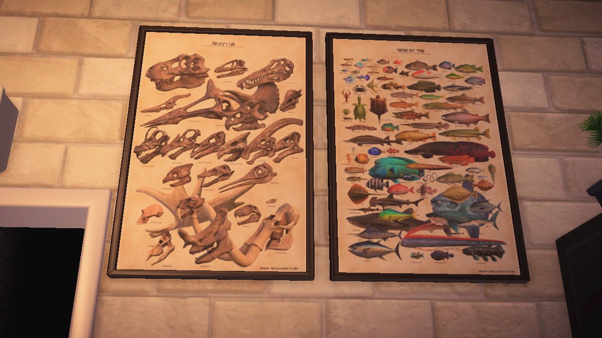 gamesradarsam's tweet photo. If you've finished a museum wing, Blathers now gives you these awesome posters that I'd genuinely hang in our house #AnimalCrossing #ACNH https://t.co/mDJpjZxDxI