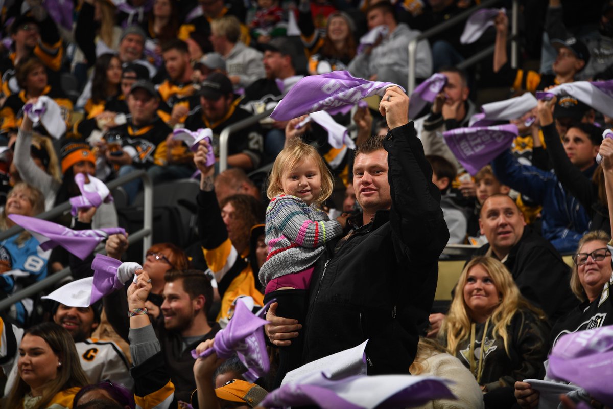 penguins's tweet photo. Pittsburgh is stronger than cancer 💜

#HockeyFightsCancer https://t.co/oZuHnW72NW