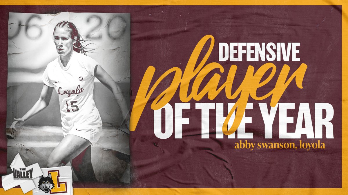 ⚽️#MVCsoccer All-Conference⚽️

Abby Swanson of <a href="/RamblersWSOC/">Loyola Women's Soccer</a> is your Defensive Player of the Year!