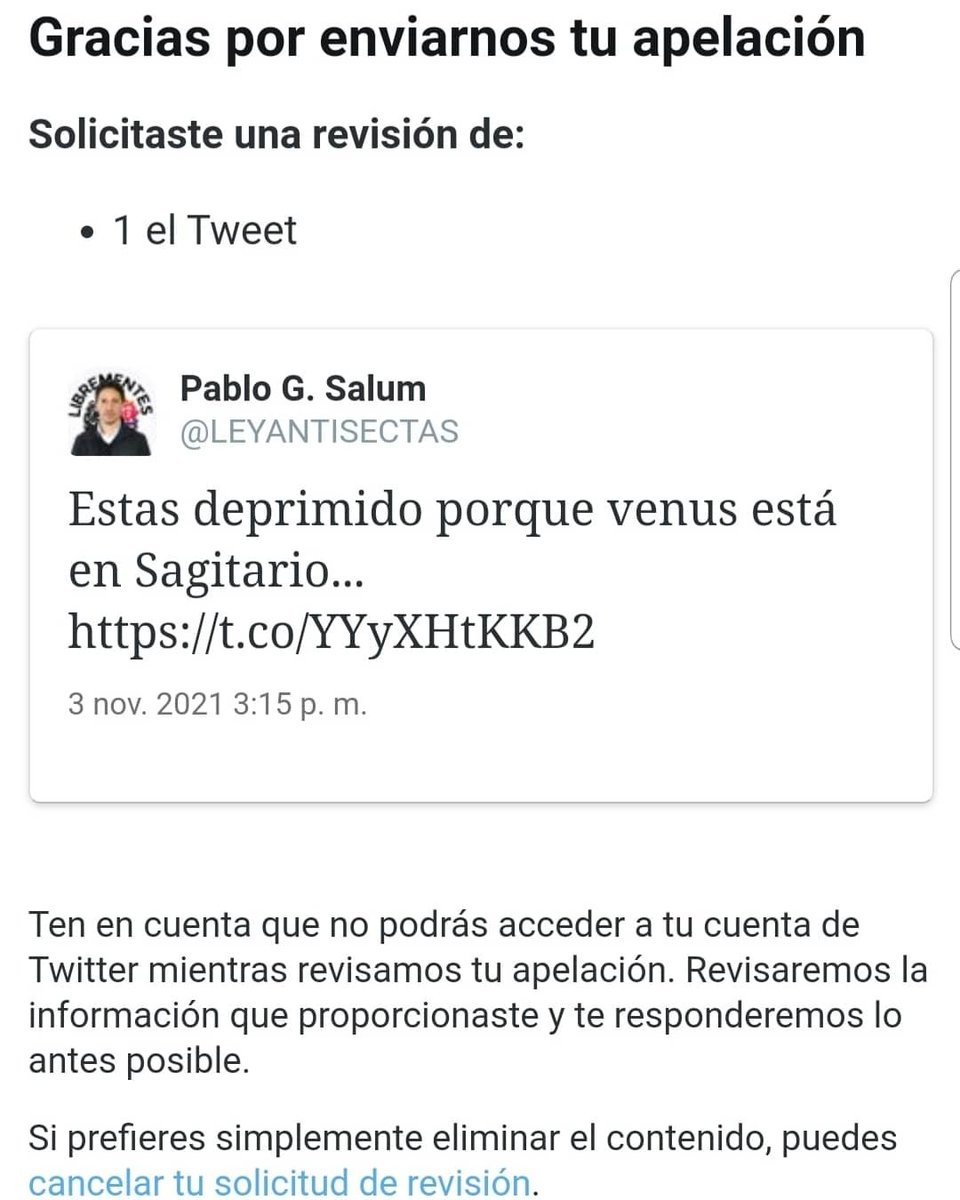 PabloGsalum's tweet photo. El viejo truco de hacer denuncias falsas para bloquearme mis cuentas... me parece que seria bueno comenzar a denunciar masivamente las cuentas de estos delincuentes que abusan de víctimas en situación de vulnerabilidad https://t.co/LP3ntolont