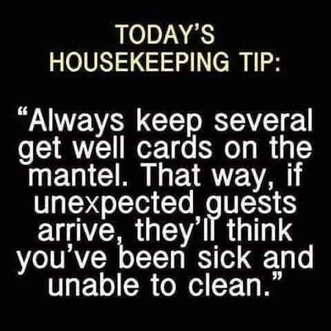 BrendanMortgage's tweet photo. #housekeepingtips #getwellcards #unexpectedguests #sick #clean https://t.co/OMCfRcS0Tq
