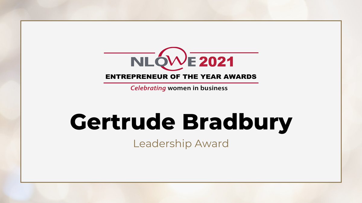 nlowe_org's tweet photo. Receiving tonight’s Leadership Award is Gertrude Bradbury, President & General Manager of Locke Electrical –
Congratulations Gertrude! #nloweawards #womeninbusiness #womenentrepreneurs https://t.co/E4PGsKuxFB