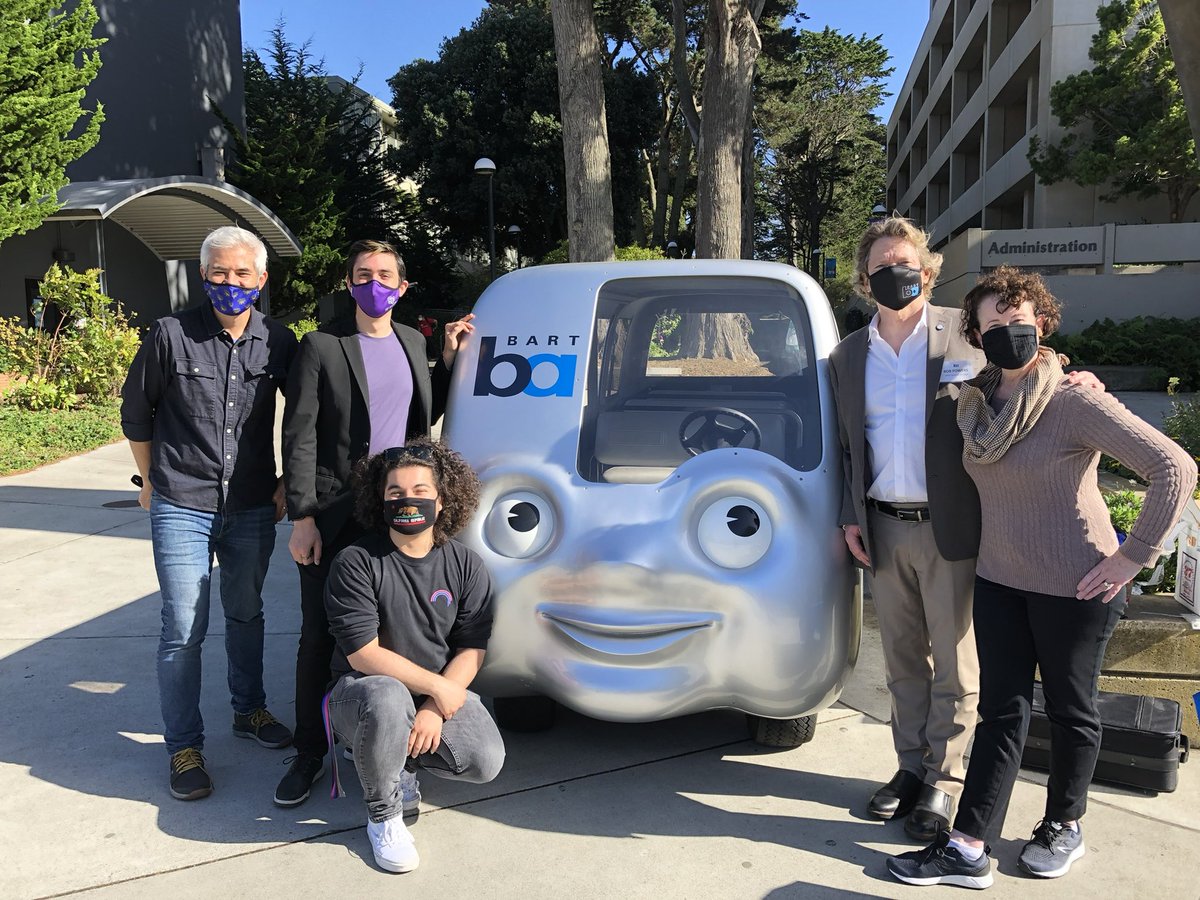 SFBART's tweet photo. We are thankful for students leaders  @joshuarudyochoa and @iamjamesaguilar who welcomed us to the campus and offered great insight. The General Manager and our Chief Communications Officer rode with them on Muni back to Daly City Station for the full student experience. https://t.co/9Kgdak2Z2j