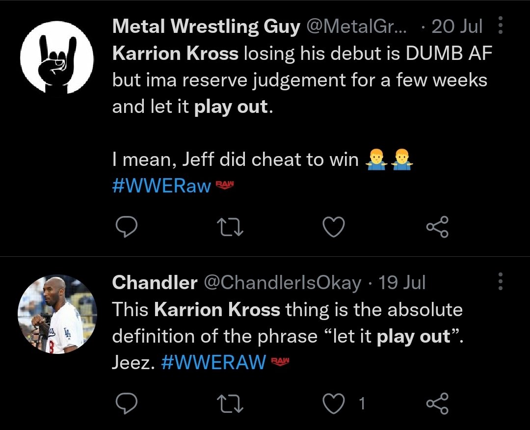 WRESTLECringe's tweet photo. "Be patient. Gotta let it play out.." https://t.co/ycfkuEI8lv