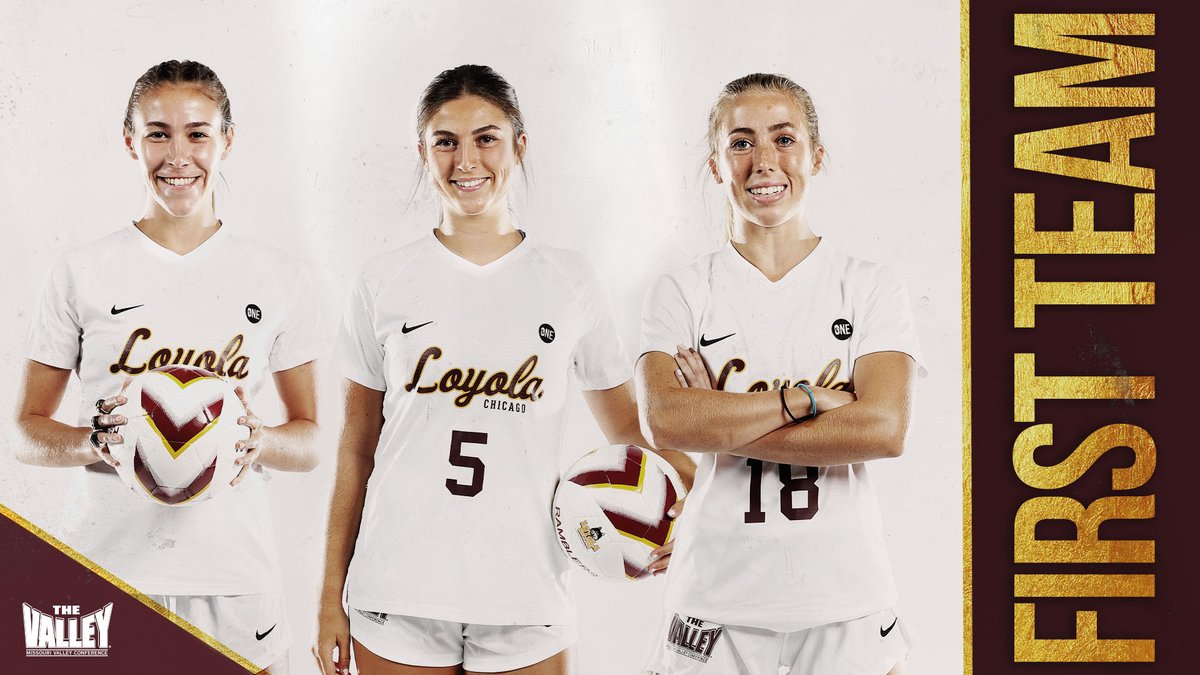 #Loyola was well-represented on the #MVCSoccer First Team, as <a href="/NemecMegan/">megan</a>, <a href="/abbyswanson25/">abby swanson</a>, and <a href="/alykilburg/">aly</a> all claimed honors!

#OnwardLU