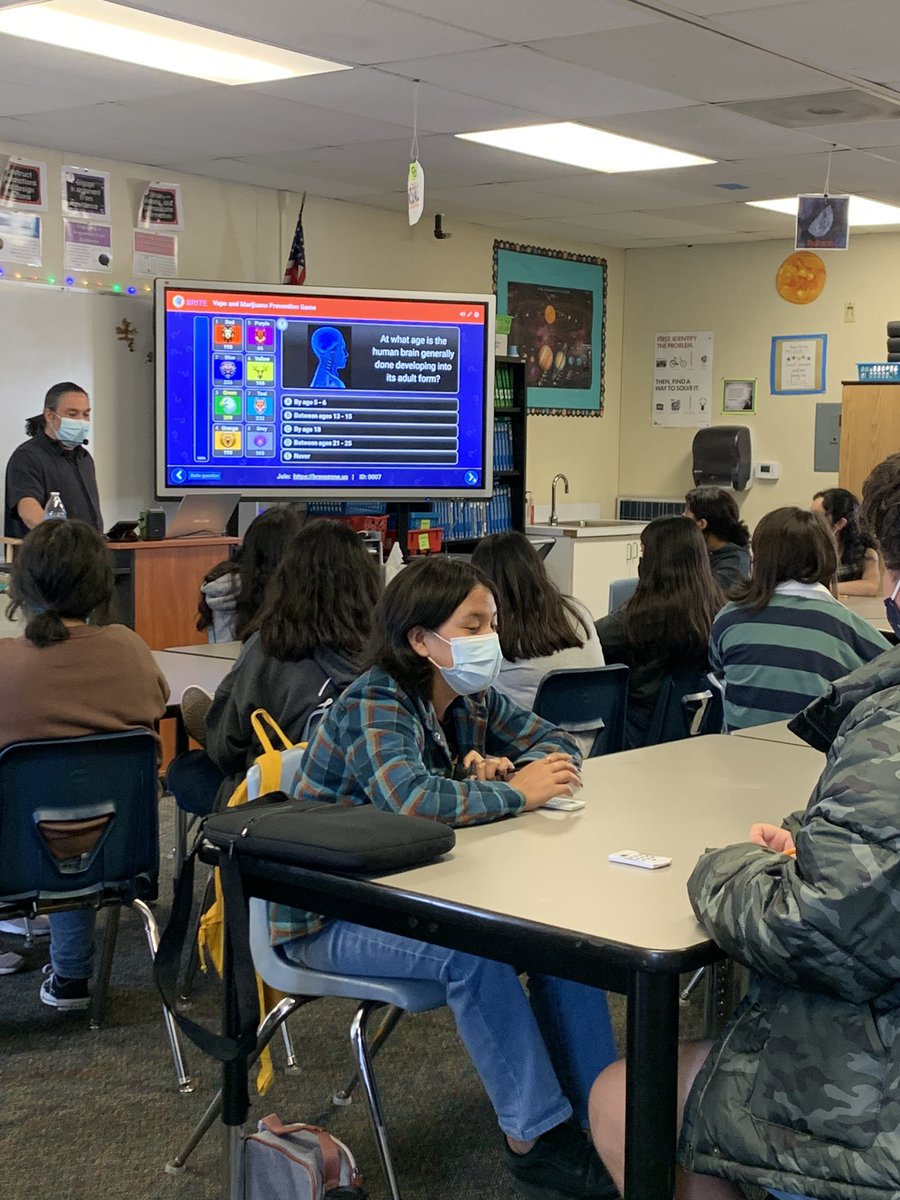 RRealcounselor's tweet photo. Again this year, Roland Roberts from BRITE is at Rio Real with engaging and informative games that help prevent Smoking and Vaping. @RioRealSchool @RioSDLive @BRITEyouth https://t.co/Vv8Ue5tB8F
