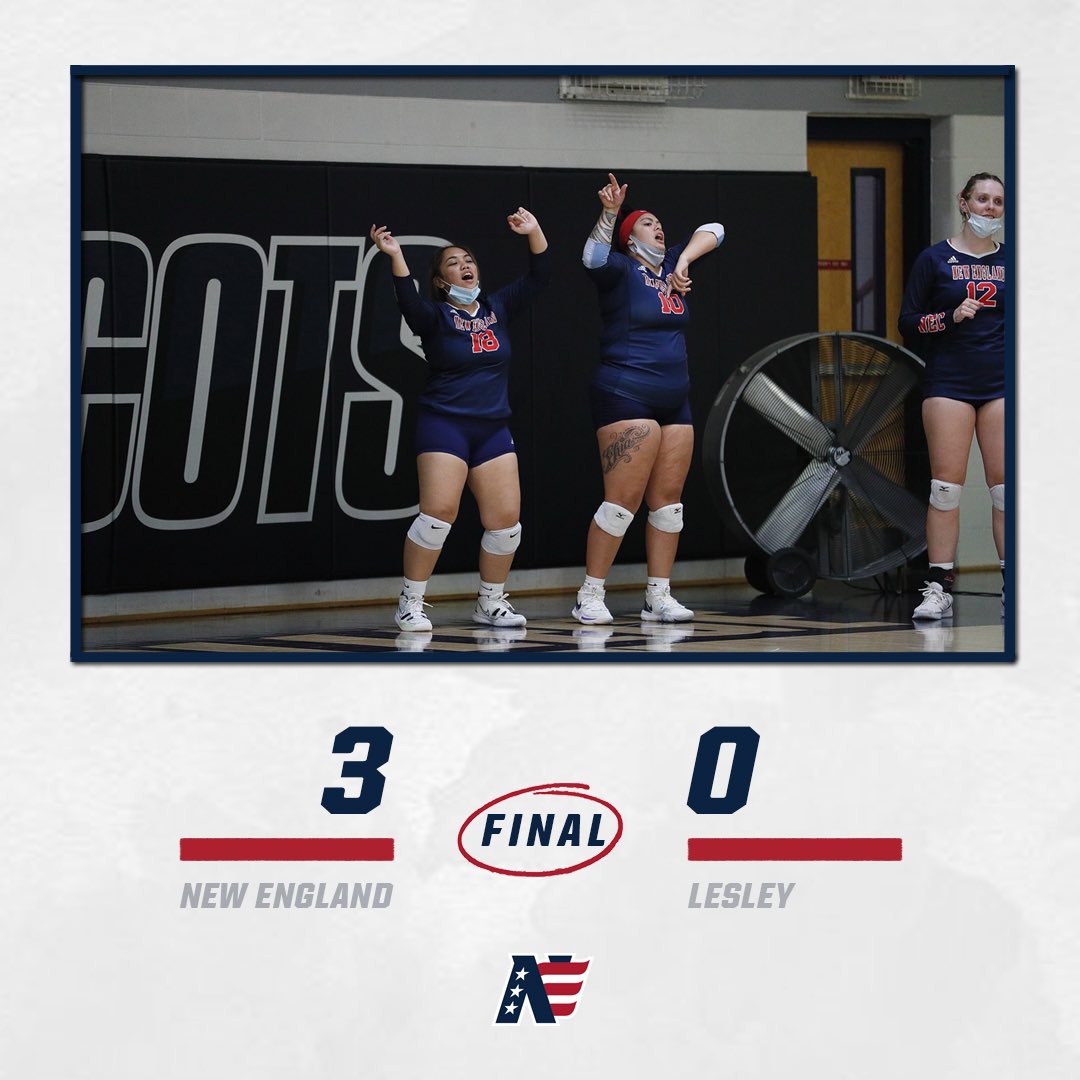 NEVConference's tweet photo. #NECCWVB | Semifinals 

The top-seeded ‘Grims impress on straight sets and will host Sunday’s NECC Championship 🏐

Congratulations to @Lesley_WVB on a great season 

#WeAreTheNECC // #BeTheSpark https://t.co/ip2VxzSJig