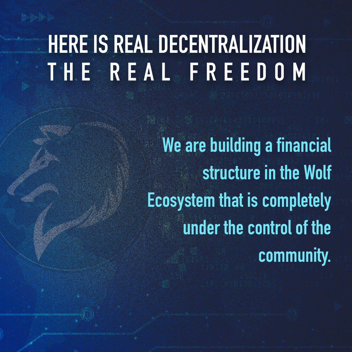 bigwolftoken's tweet photo. Wolf is a community that follows the philosophy of Decentralizing Finance, designed and developed by blockchain developers all the world.

We're building a financial structure in the Wolf Ecosystem that's completely under the control of the
community.

#bwttoken #gem #crypto https://t.co/JH7PhHcOTf