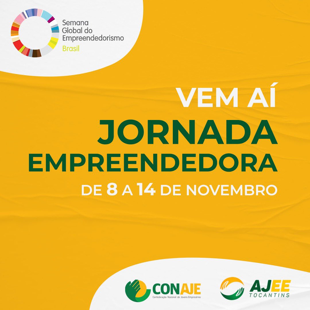 Preparem-se para viver com a AJEE a Semana Global do Empreendedorismo. 🔋🚀