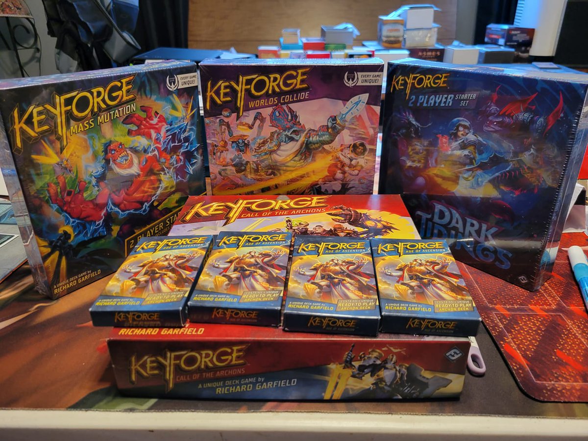 Dead_on_Bored's tweet photo. Join us tonight at 7pm EST on Twitch as we pay our respects to Keyforge after the announcement of a hiatus. We are going to play each set that has been released and may even do a giveaway or 2! Come join the... celebration?! #keyforgegame #twitch  
https://t.co/nOdS4zd6uO https://t.co/4Lfb0eZ8fJ