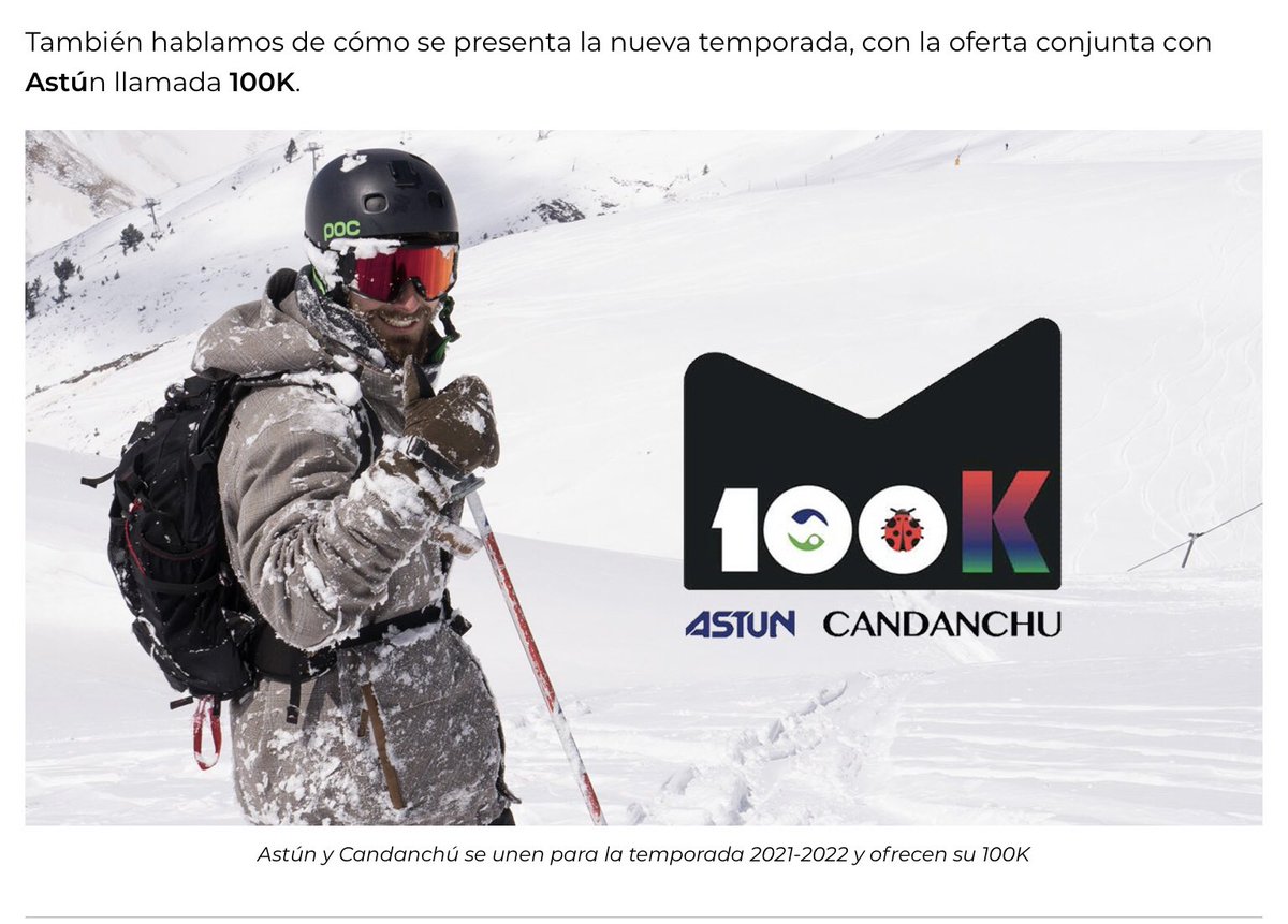 EMPEZAMOS. Hablamos con Alvaro Luna de la Roche, director de @InfoCandanchu, para que nos confirme que no se cierra. Nos cuenta los pormenores de lo que pasó y cómo se ha podido solucionar. También cómo se presenta la nueva temporada, con la oferta conjunta con Astún llamada 100K