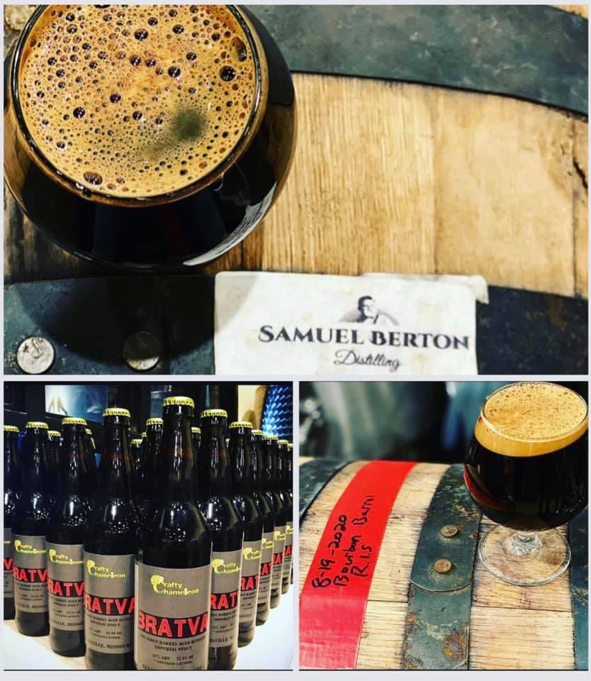 craftybar's tweet photo. #internationalstoutday 
Introducing You To Our First Ever Bourbon Barrel Aged Stout! *BRATVA* 

This Russian Imperial was aged 14 months in a Samuel Berton Distilling bourbon barrel. Jet black in color with a mocha head. Lightly carbonated with a smooth bourbon aroma. https://t.co/3J86OJh0Ka